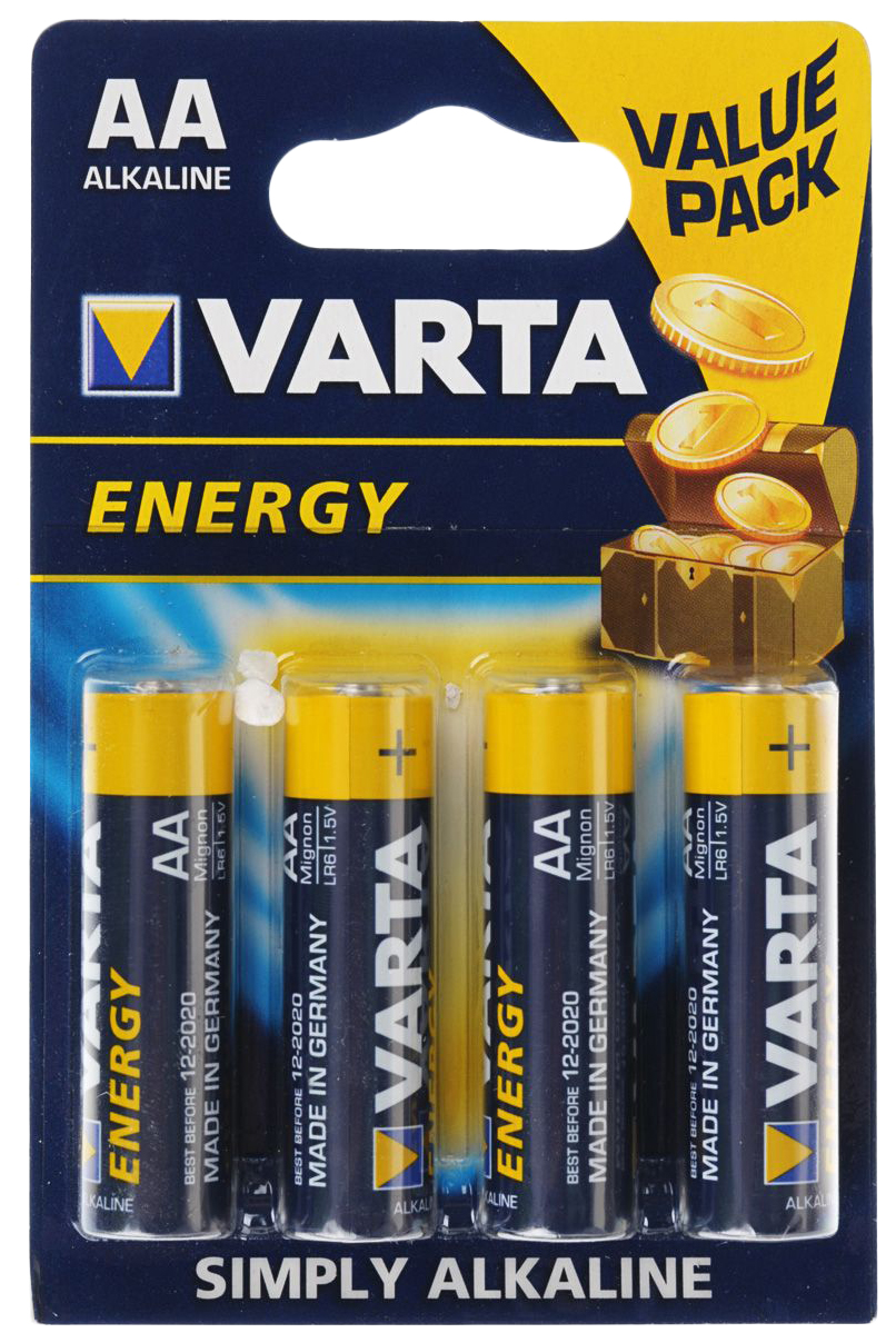 Батарейка Varta Energy LR6-4BL 4 шт - отзывы покупателей на маркетплейсе  Мегамаркет | Артикул: 100023901413