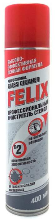 Очиститель стекла Felix Glass Cleaner Аэрозоль, пенный 411040002 0.5л