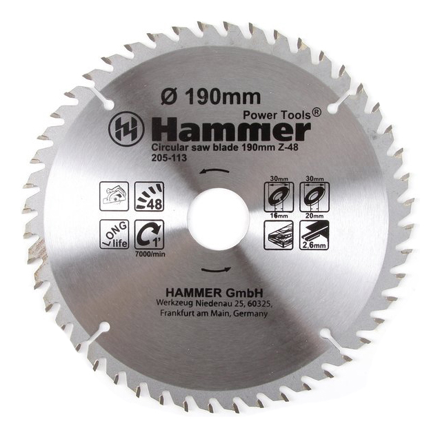 Диски для циркулярных и торцовочных пил Hammer - купить диски для ...