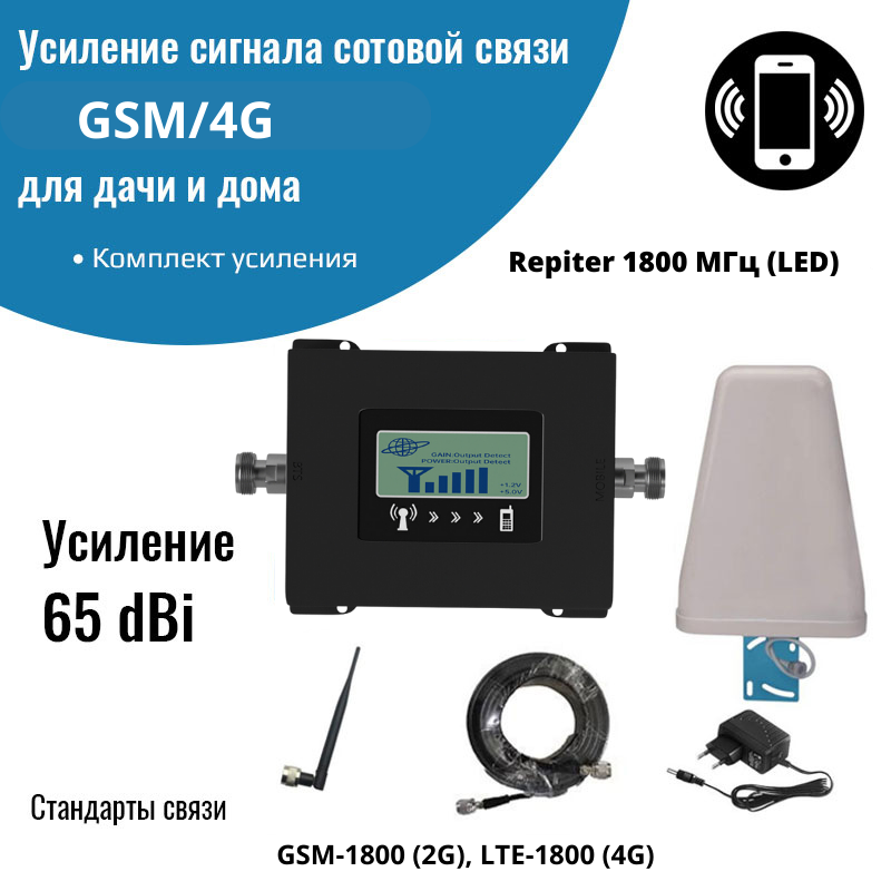 Усилитель сигнала сотовой связи GSM/4G – Комплект Repiter 1800 МГц ...
