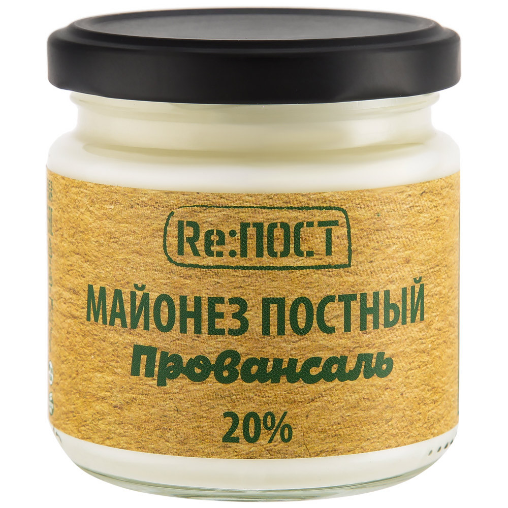 Майонез Re:ПОСТ Провансаль постный низкокалорийный 20% 200 г – купить в  Москве, цены в интернет-магазинах на Мегамаркет