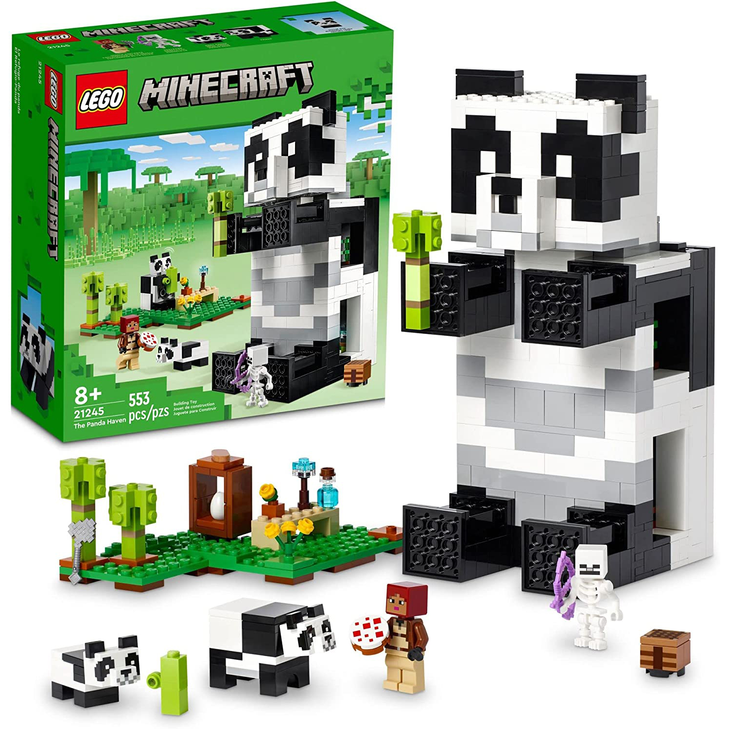 Купить конструктор LEGO Minecraft Дом панды, 553 детали, 21245, цены на  конструкторы в интернет-магазинах на Мегамаркет