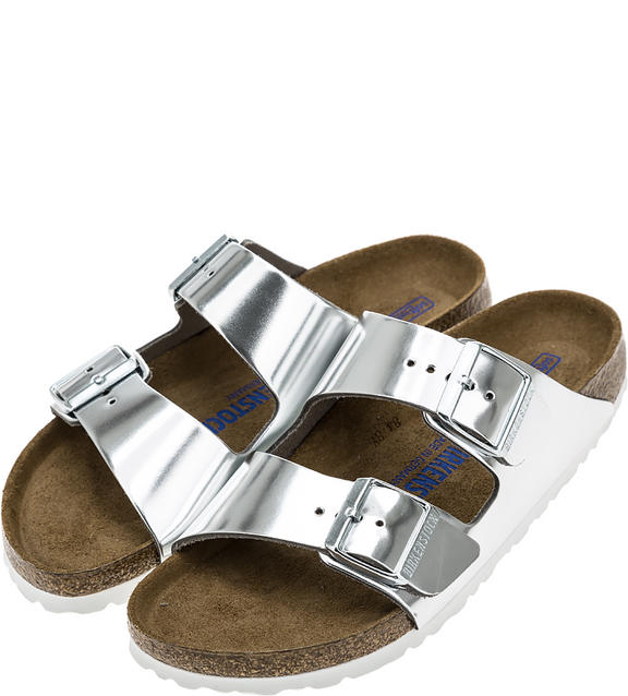 Сабо женские Birkenstock 1005961 серебристые 39 DE - купить в Москве, цены  на СберМегаМаркет