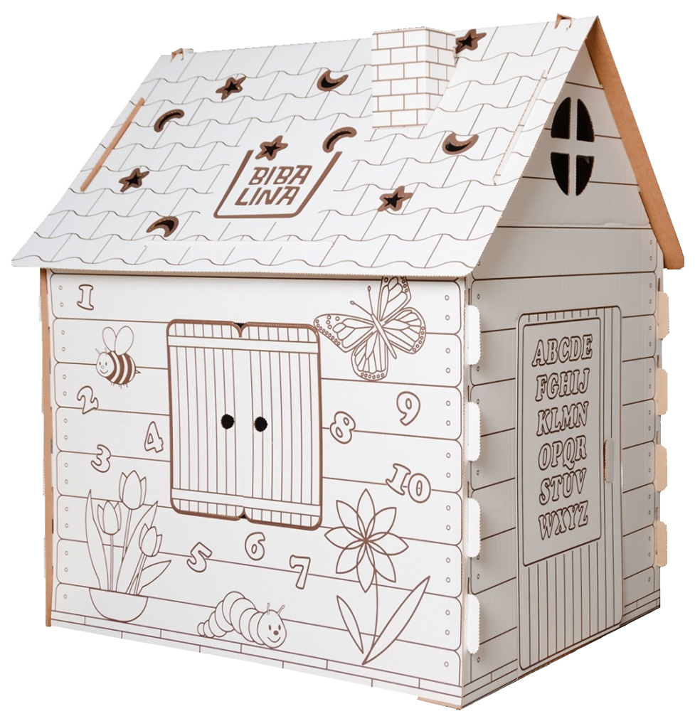 Картонный домик раскраска для детей