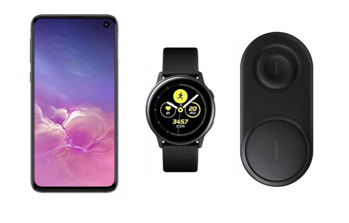 Смартфон Samsung Galaxy S10e 6/128GB Onyx Black + Galaxy Watch + Samsung  EP-P5200 – купить в Москве, цены в интернет-магазинах на Мегамаркет