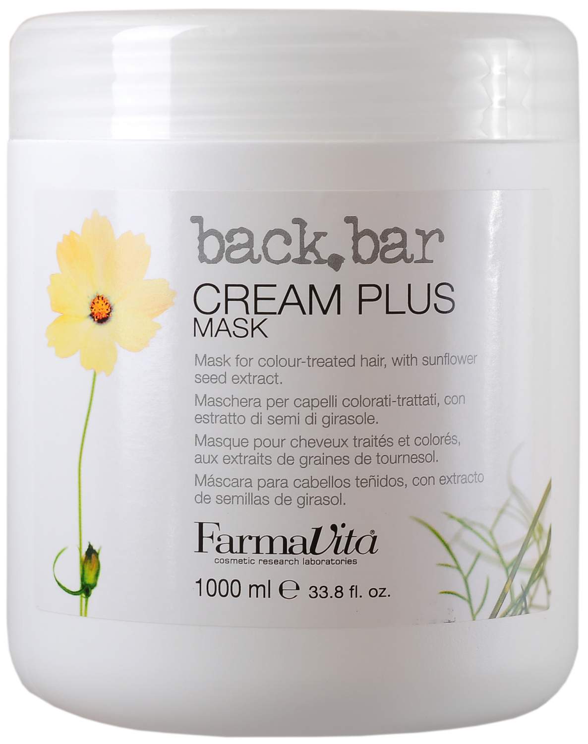 Back bar cream plus mask крем плюс маска для волос 1000мл farmavita