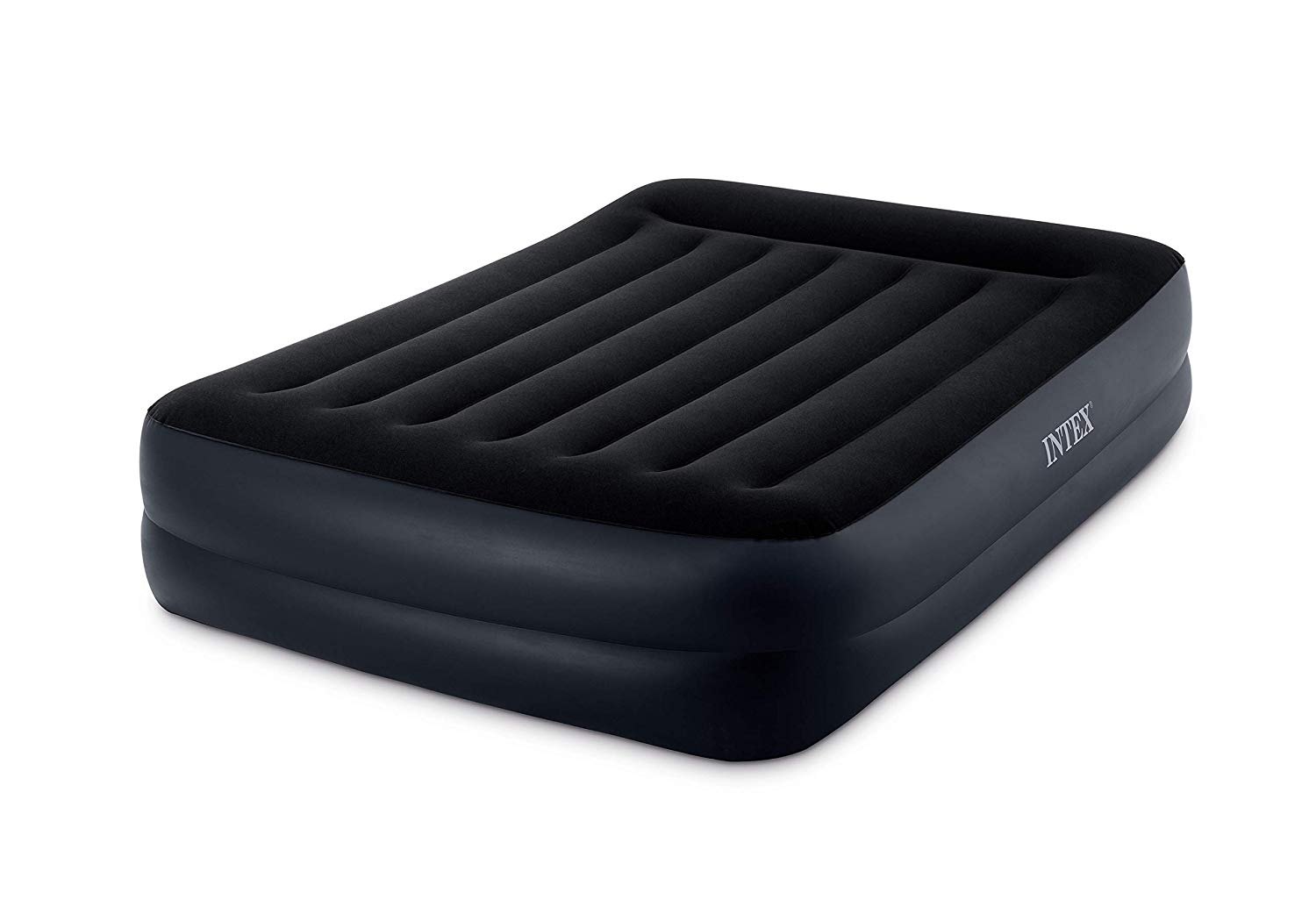 Надувная кровать intex pillow rest raised bed с встроенным насосом