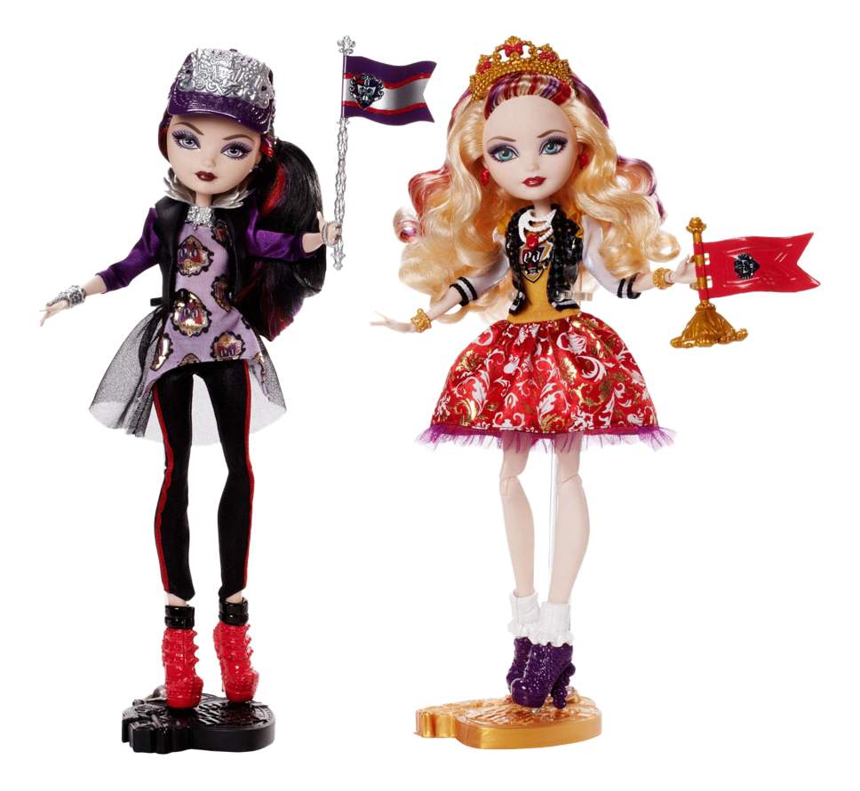 Купить кукла Ever After High Командный дух. Эппл Вайт и Рейвен Квин, цены  на Мегамаркет