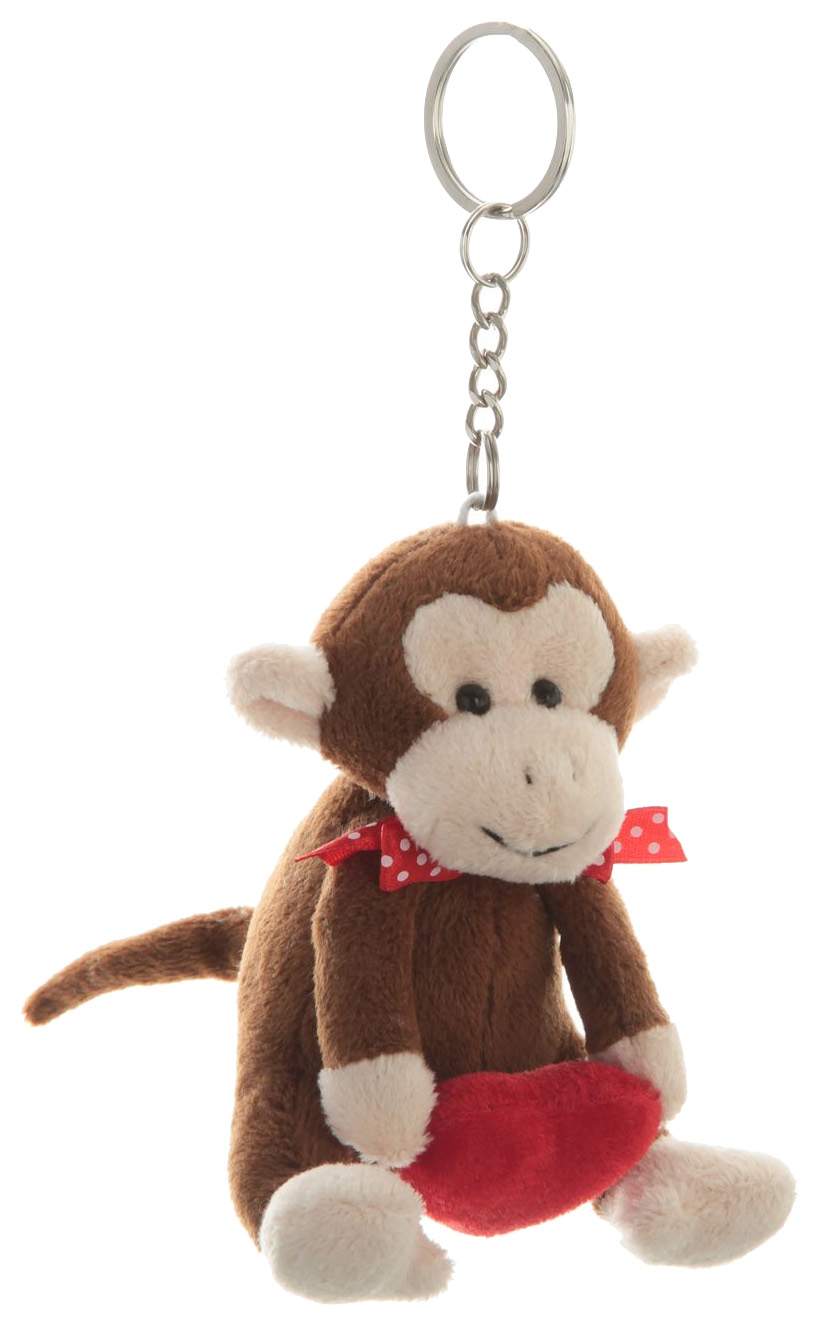 Брелок обезьянка с подарком - 6цв