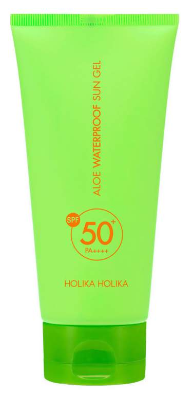 Холика Холика солнцезащитный крем. Holika Holika SPF 50. Holika Holika Aloe Waterproof Sun Gel 100ml. Гель для лица солнцезащитный с алоэ Jeju Fresh Aloe Sun Gel.