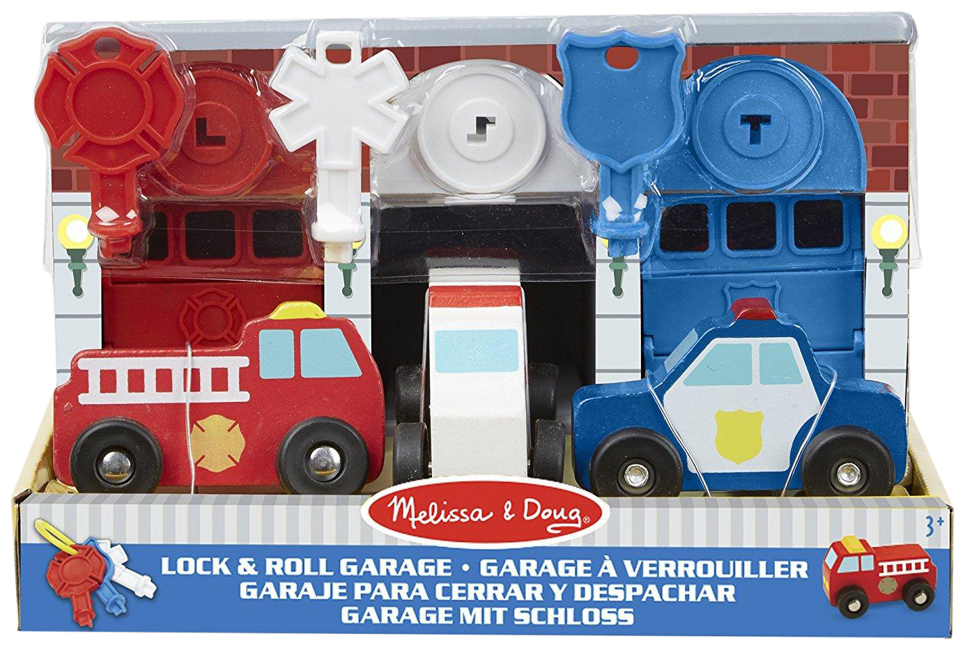 Купить гараж Melissa & Doug Гараж со спасательными машинами 4607, цены на  Мегамаркет