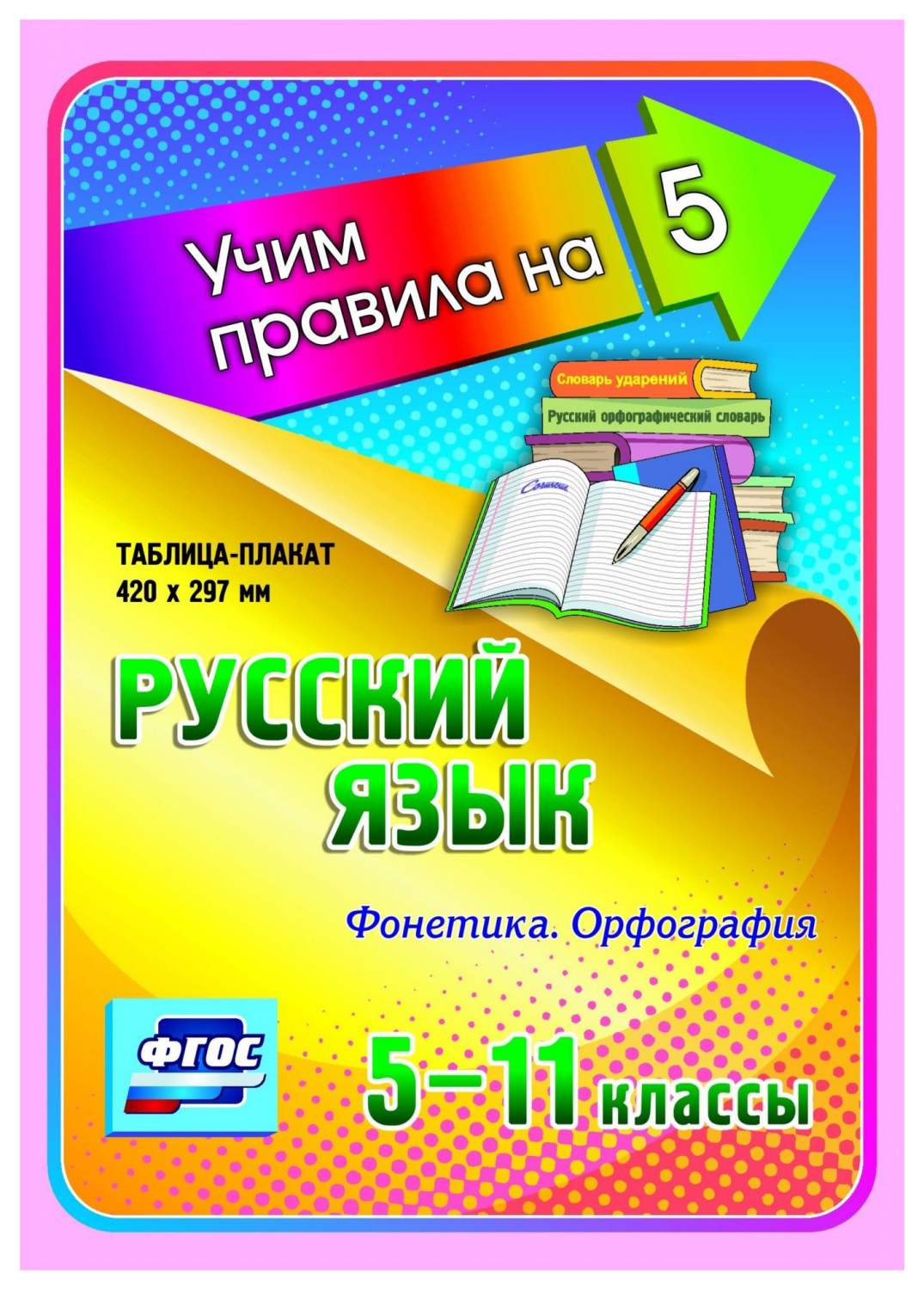 Русский язык. Фонетика. Орфография. 5-11 классы: Таблица-плакат 420х297 -  купить справочника и сборника задач в интернет-магазинах, цены на  Мегамаркет | НП-101