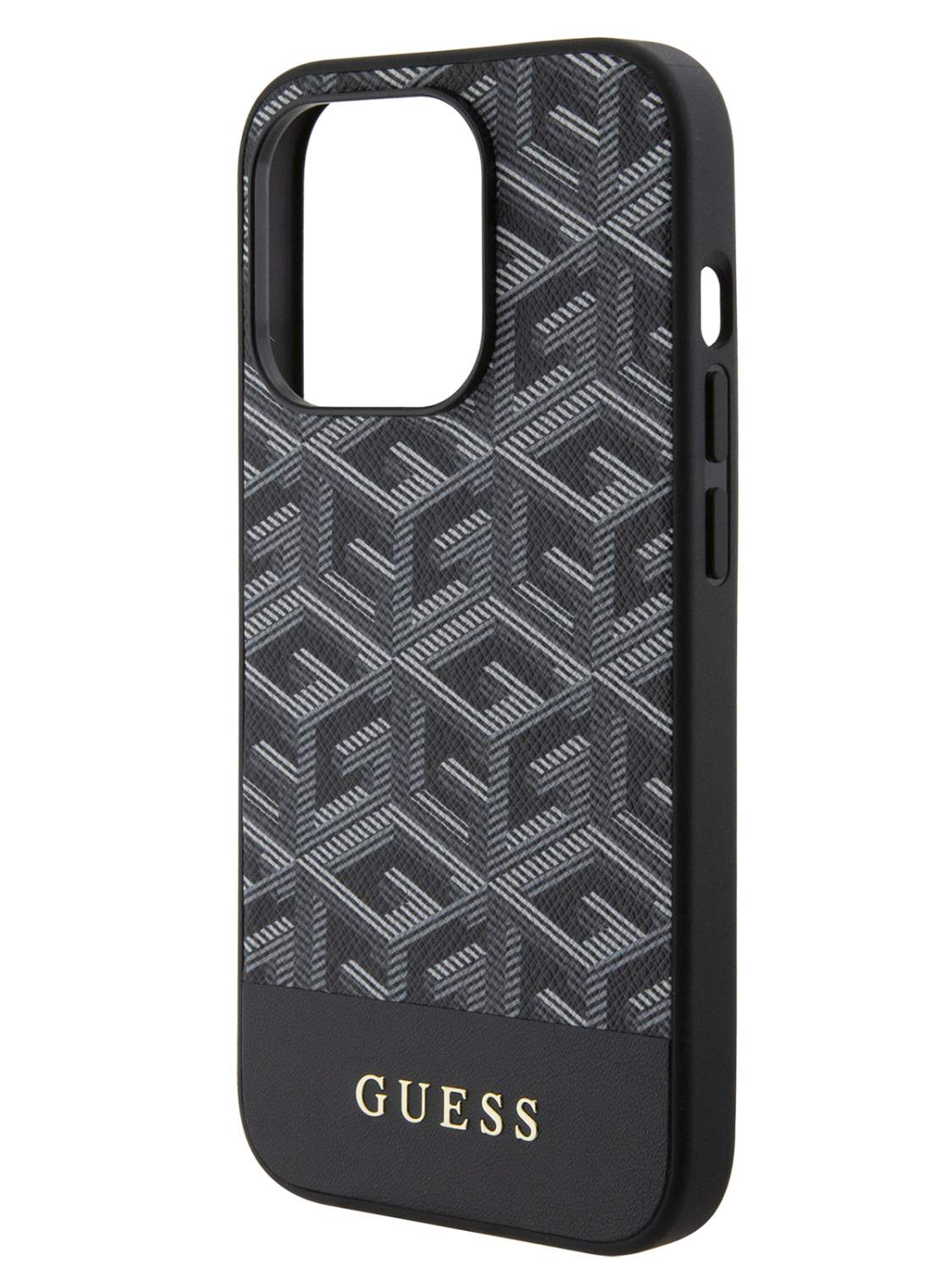 Чехол Guess для iPhone 15 Pro Max с MagSafe и принтом G CUBE, черный - купить в СОТЕКОМ, цена на Мегамаркет