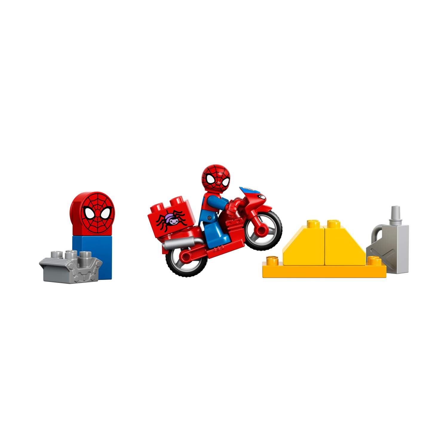 Конструктор LEGO DUPLO Super Heroes Человек-паук: мотоцикл и мастерская  (10607) – купить в Москве, цены в интернет-магазинах на Мегамаркет