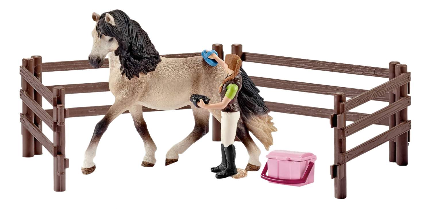 Schleich Игровой набор Schleich Уход за животными Андалузская лошадь 42270  – купить в Москве, цены в интернет-магазинах на Мегамаркет