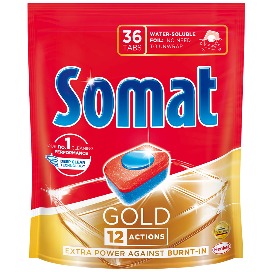 Таблетки для посудомоечных машин Somat Gold 36шт - купить в Москве, цены на  Мегамаркет | 100025762430