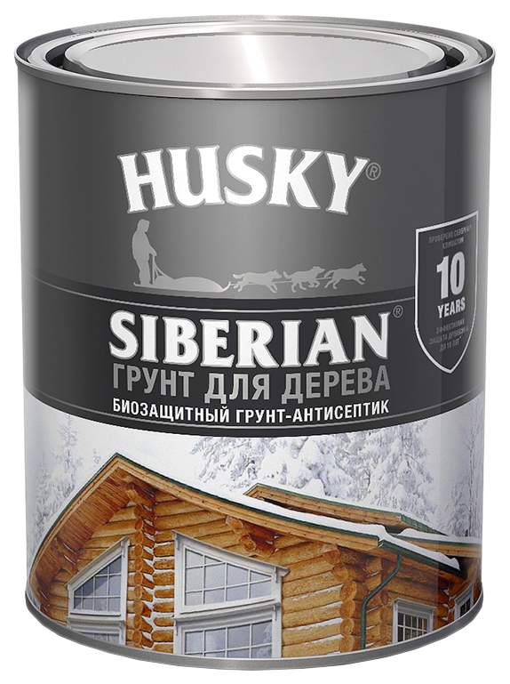 Грунт краска для интерьеров и фасадов husky interior exterior primer 10л