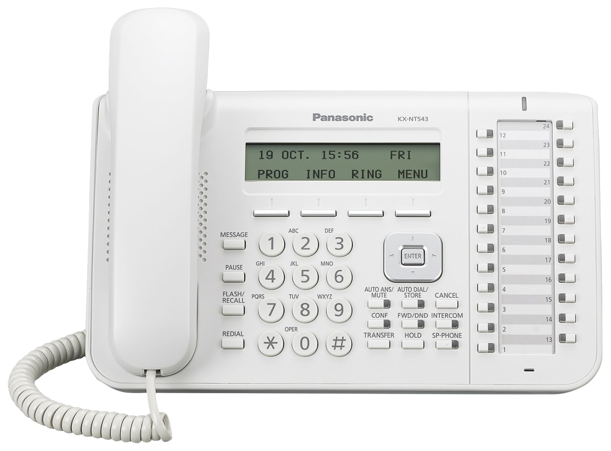 IP Телефон Panasonic KX-NT543RU 2xLAN LCD 24 кнопки, купить в Москве, цены  в интернет-магазинах на Мегамаркет