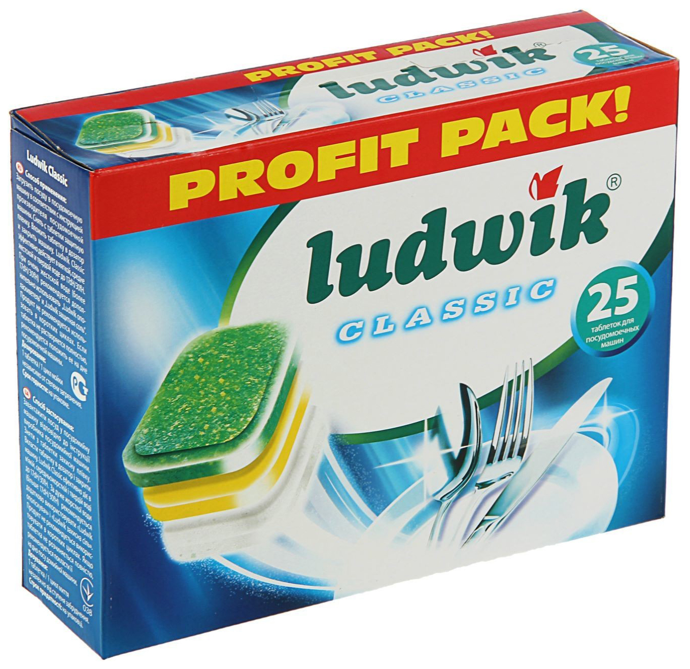 Таблетки для посудомоечной машины Ludwik classic profit pack 25 штук –  купить в Москве, цены в интернет-магазинах на Мегамаркет