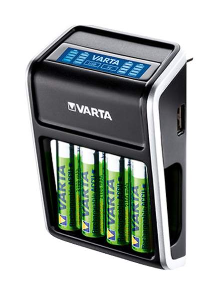 Зарядное устройство + аккумуляторы Varta LCD PLUG Charger AA 4 шт. 2100 ...
