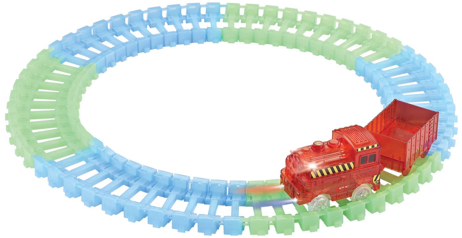 Купить гибкий трек 1toy Ночной Экспресс светится в темноте 62 детали  Т13190, цены на Мегамаркет