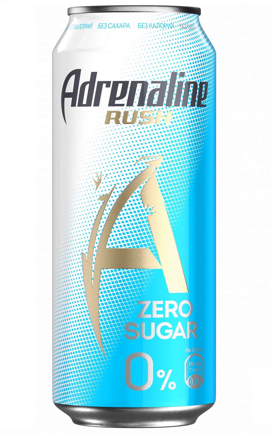 Энергетический напиток Adrenaline Rush, Zero Sugar Без Сахара, Ал/б, 6 шт х  0.449 л - характеристики и описание на Мегамаркет | 600009186586