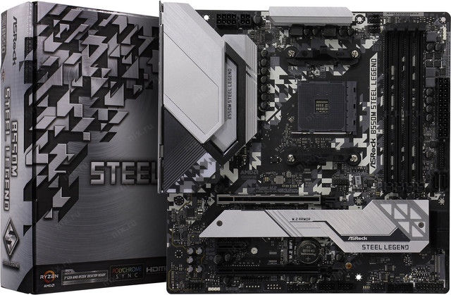 Материнская плата ASRock B550M STEEL LEGEND – купить в Москве
