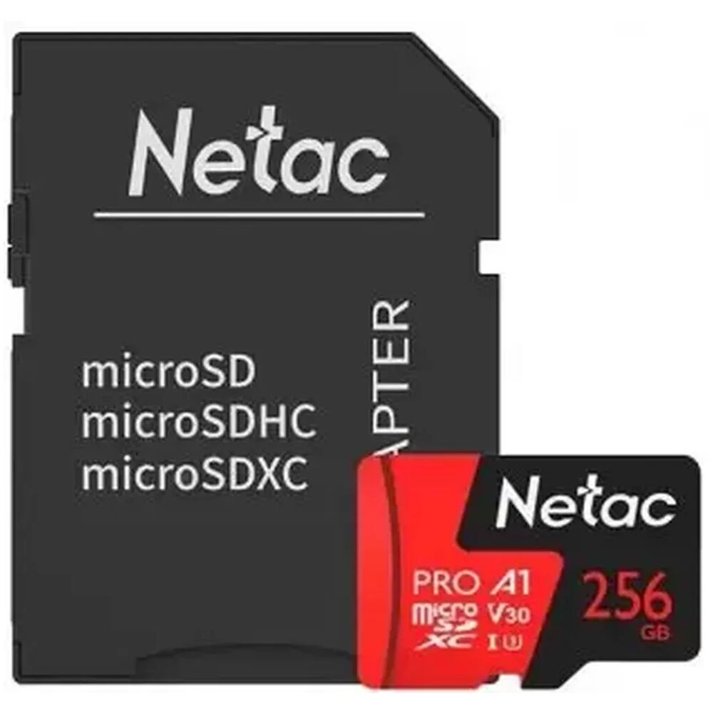 Карта памяти Netac Micro SDXC 256Гб NT02P500PRO-256G-R - отзывы покупателей  на маркетплейсе Мегамаркет | Артикул: 600008742237