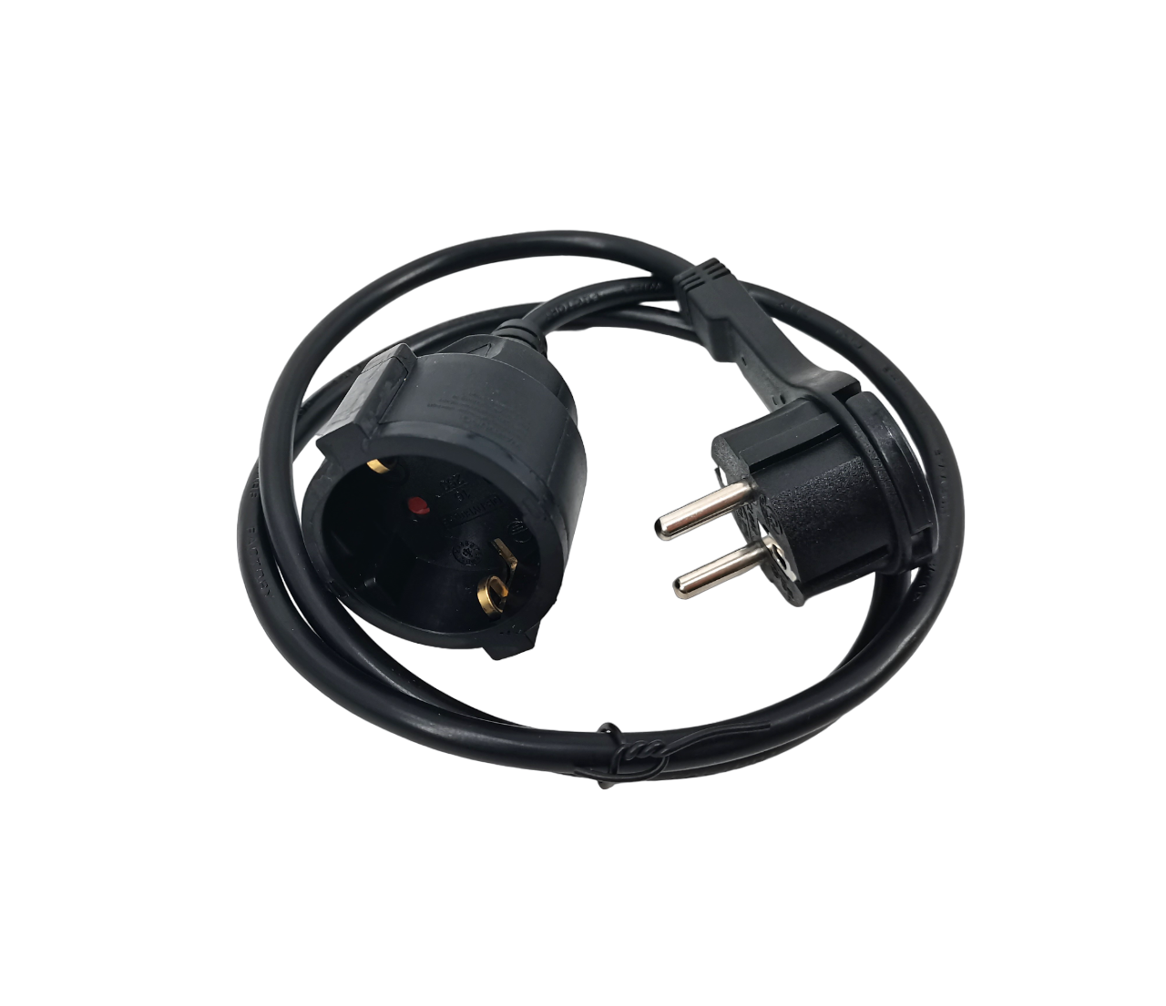 Удлинитель с заземлением одинарный, 1 метр, чёрный, 1 шт. купить в ...