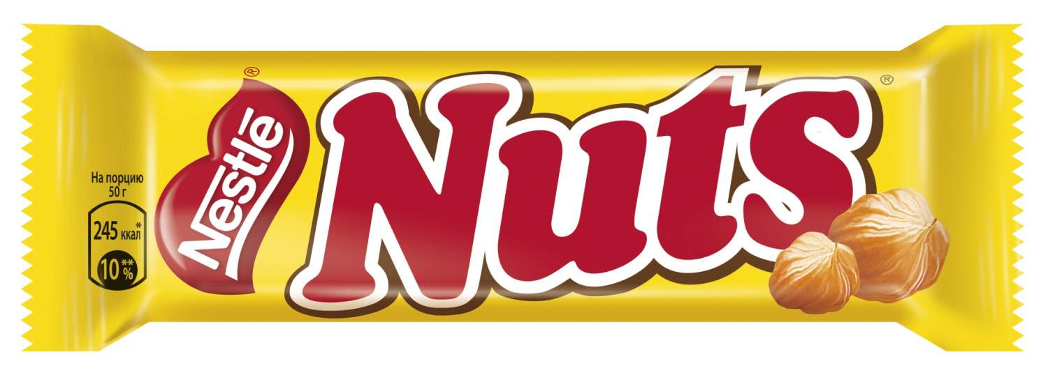 Шоколадные батончики NUTS - купить в Москве - Мегамаркет
