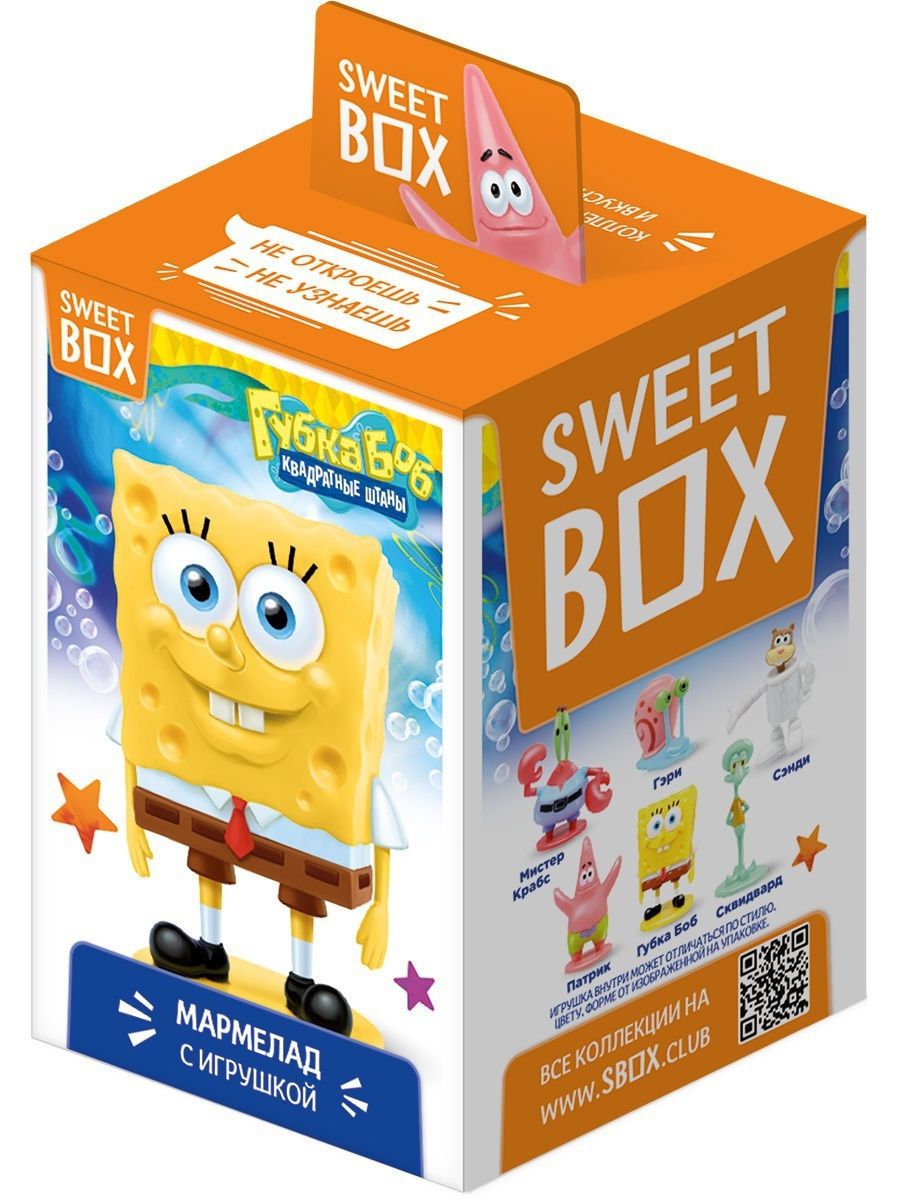 Мармелад Sweet Box Sponge bob жевательный с игрушкой 10 г – купить в  Москве, цены в интернет-магазинах на Мегамаркет