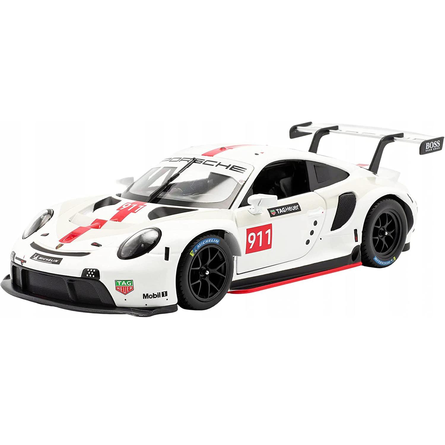 Купить коллекционная машинка Bburago Porsche 911 RSR GT 1:24,белая, цены на  Мегамаркет