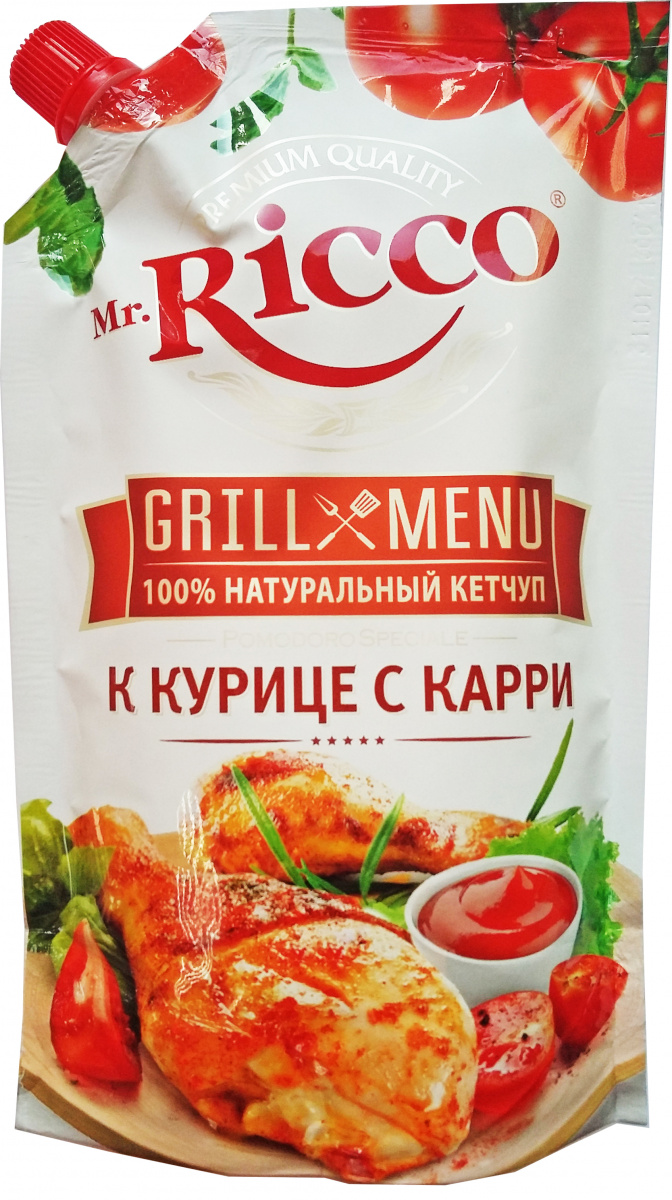 Купить кетчуп Mr. Ricco Grill Menu к курице с карри 350г, цены на  Мегамаркет | Артикул: 100025762140