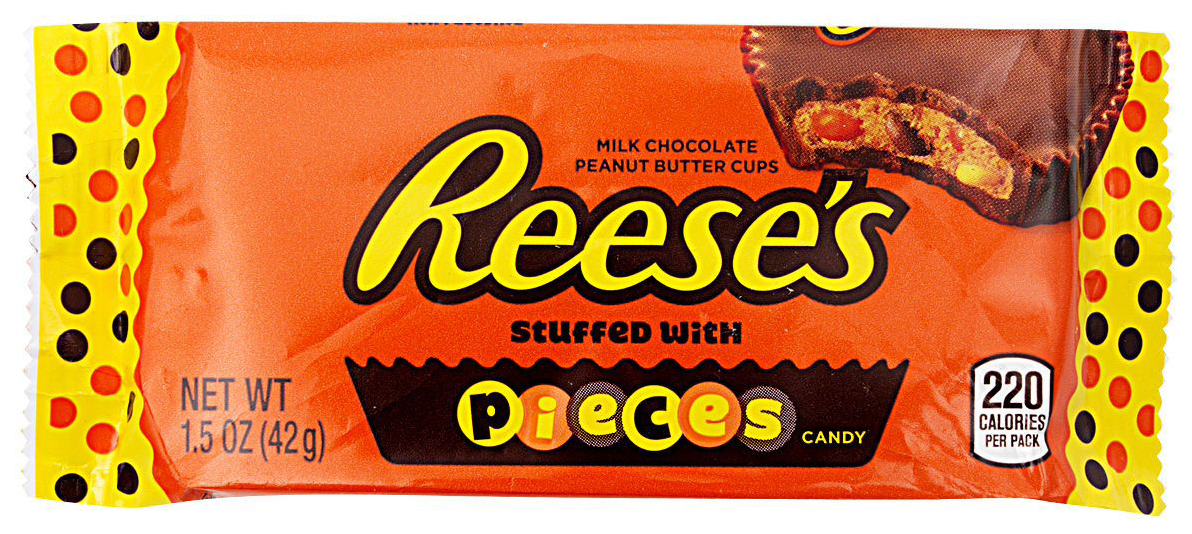 Шоколадные тарталетки Reese's pieces big cup с арахисовой пастой и дра...