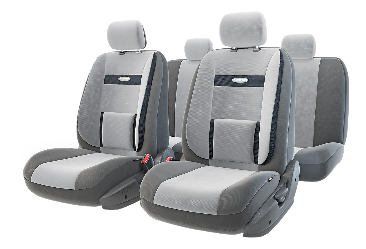 Комплект чехлов на сиденья Autoprofi Comfort COM-1105 D.GY/L.GY (M) - отзывы  покупателей на Мегамаркет