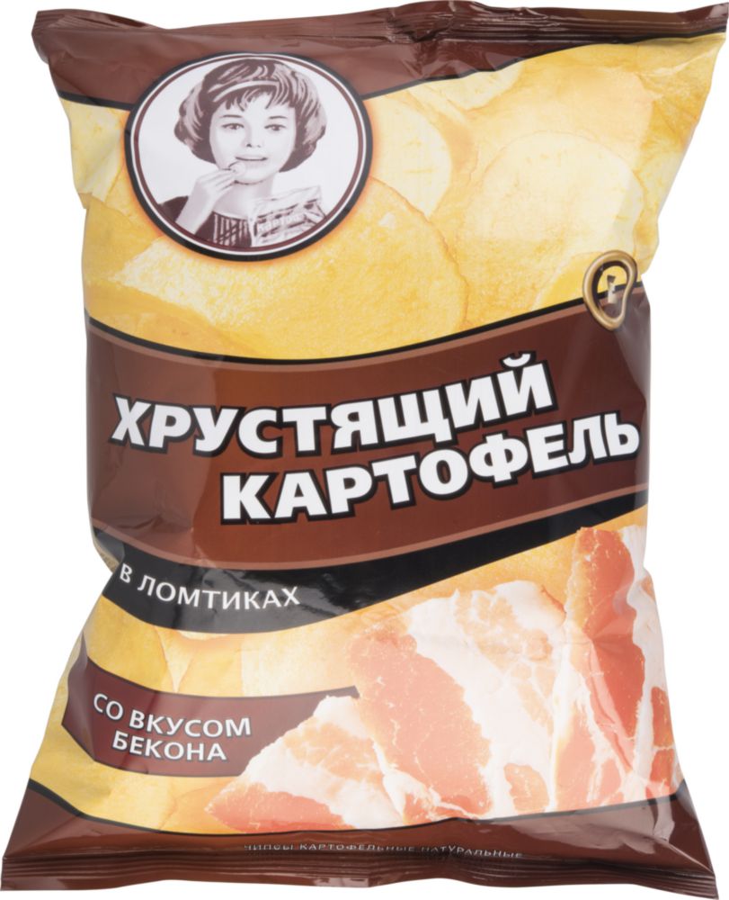 Картофельные чипсы Хрустящий картофель в ломтиках со вкусом бекона 160 г -  отзывы покупателей на маркетплейсе Мегамаркет | Артикул: 100023472244