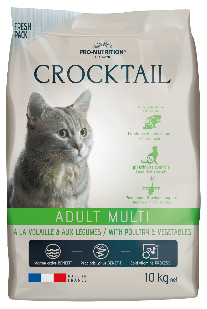 Купить сухой корм для кошек Flatazor Crocktail, домашняя птица, овощи,  10кг, цены на Мегамаркет | Артикул: 600000032844