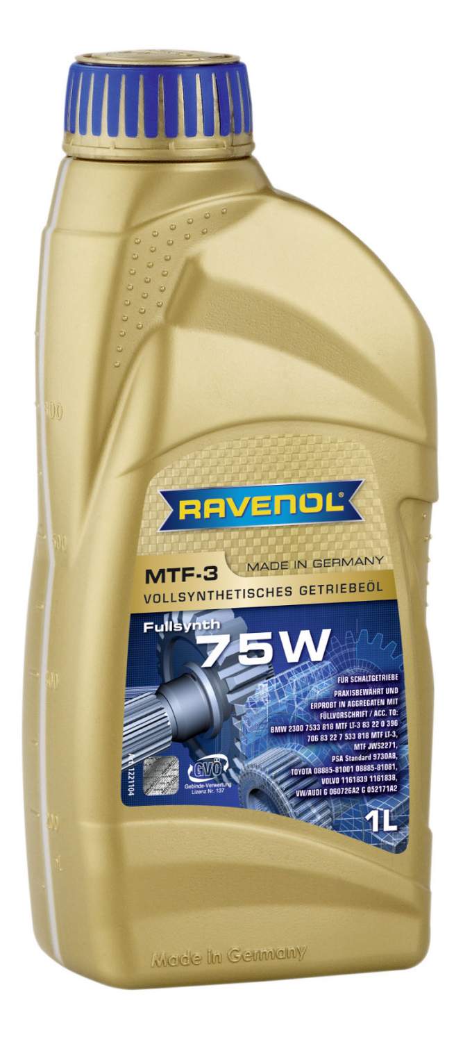 Трансмиссионное масло RAVENOL MTF -3 75w 1л 1221104-001 - купить в Москве,  цены на Мегамаркет | 100000415645