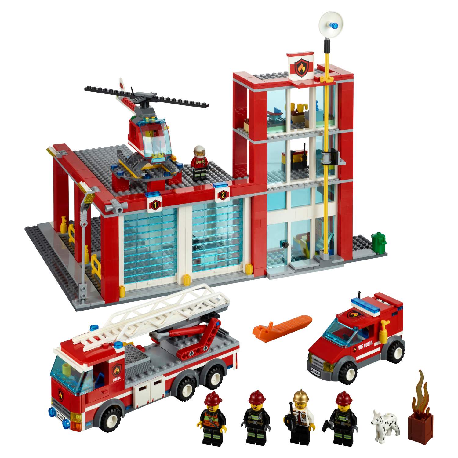 Купить конструктор LEGO City Fire Пожарная часть (60004), цены на  Мегамаркет | Артикул: 100000075846