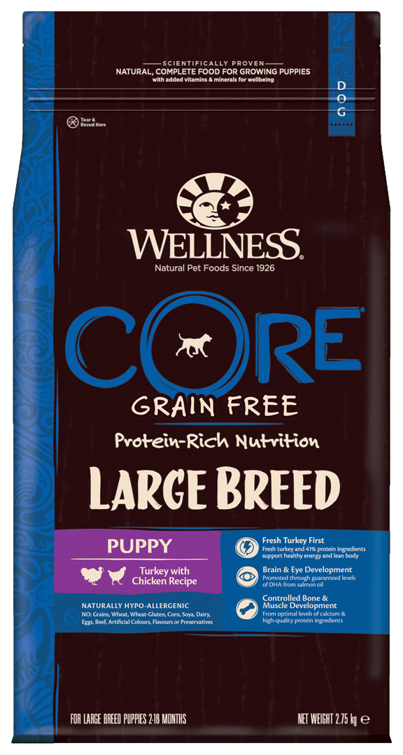 wellness core large breed puppy ingredients