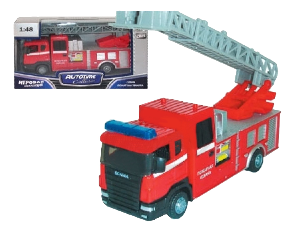 Машина спецслужбы Autotime Scania Fire Station Пожарная машина с гаражом  1:48 – купить в Москве, цены в интернет-магазинах на Мегамаркет