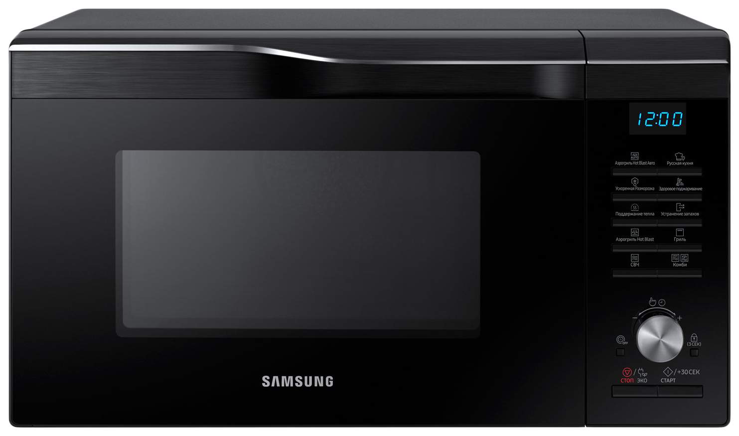 Микроволновая печь с грилем и конвекцией Samsung MC28M6055CK black, купить  в Москве, цены в интернет-магазинах на Мегамаркет