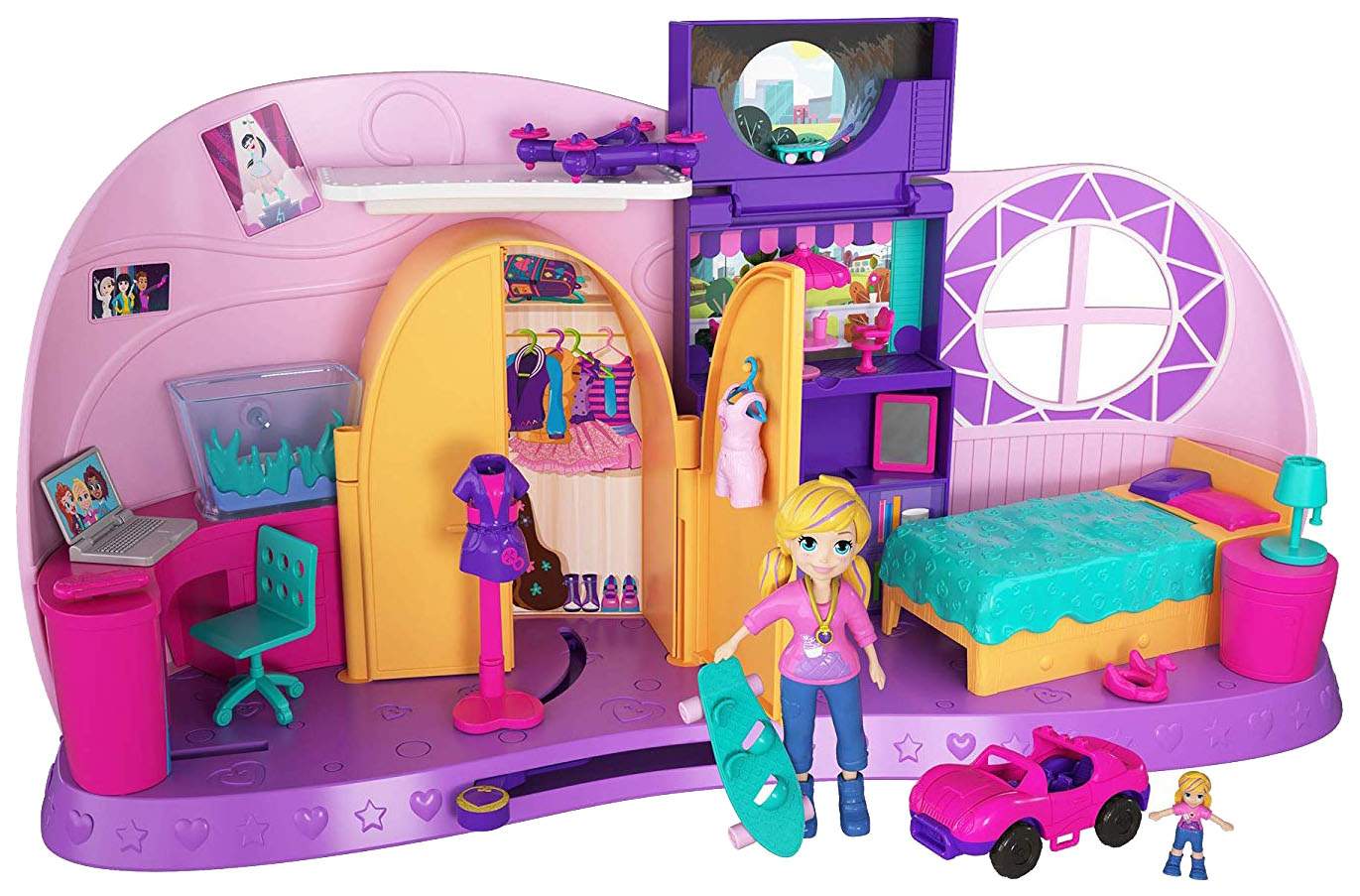 Купить mattel Polly Pocket FRY98 Комната Полли, цены на Мегамаркет