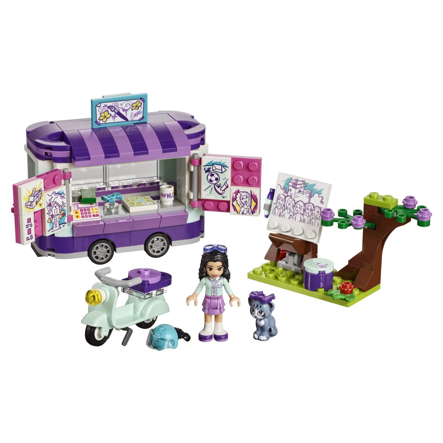 Купить конструктор LEGO Friends Передвижная творческая мастерская Эммы  (41332), цены на Мегамаркет | Артикул: 100023250948