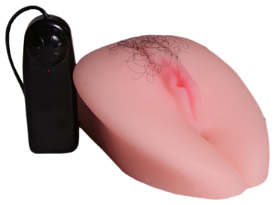 Мастурбатор вагина реалистичная с имитацией волос Baile, телесный