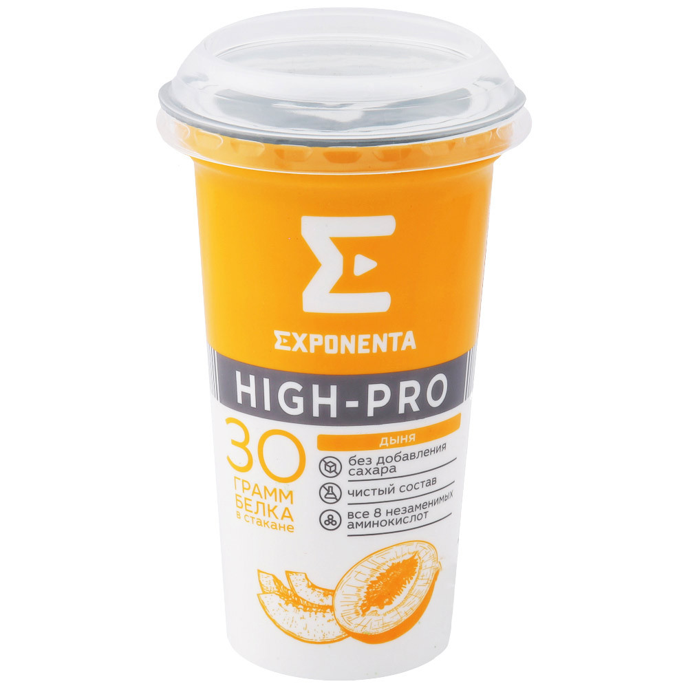 Напиток Exponenta High-pro кисломолочный дыня 250 г - отзывы покупателей на  маркетплейсе Мегамаркет | Артикул: 100032458227