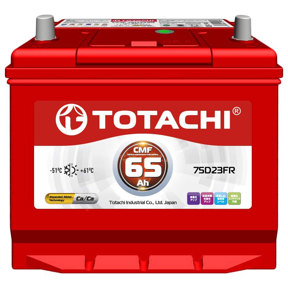 Купить аккумулятор автомобильный TOTACHI KOR CMF75D23FR 65 Ah прямая R,  цены на Мегамаркет | Артикул: 100030542125