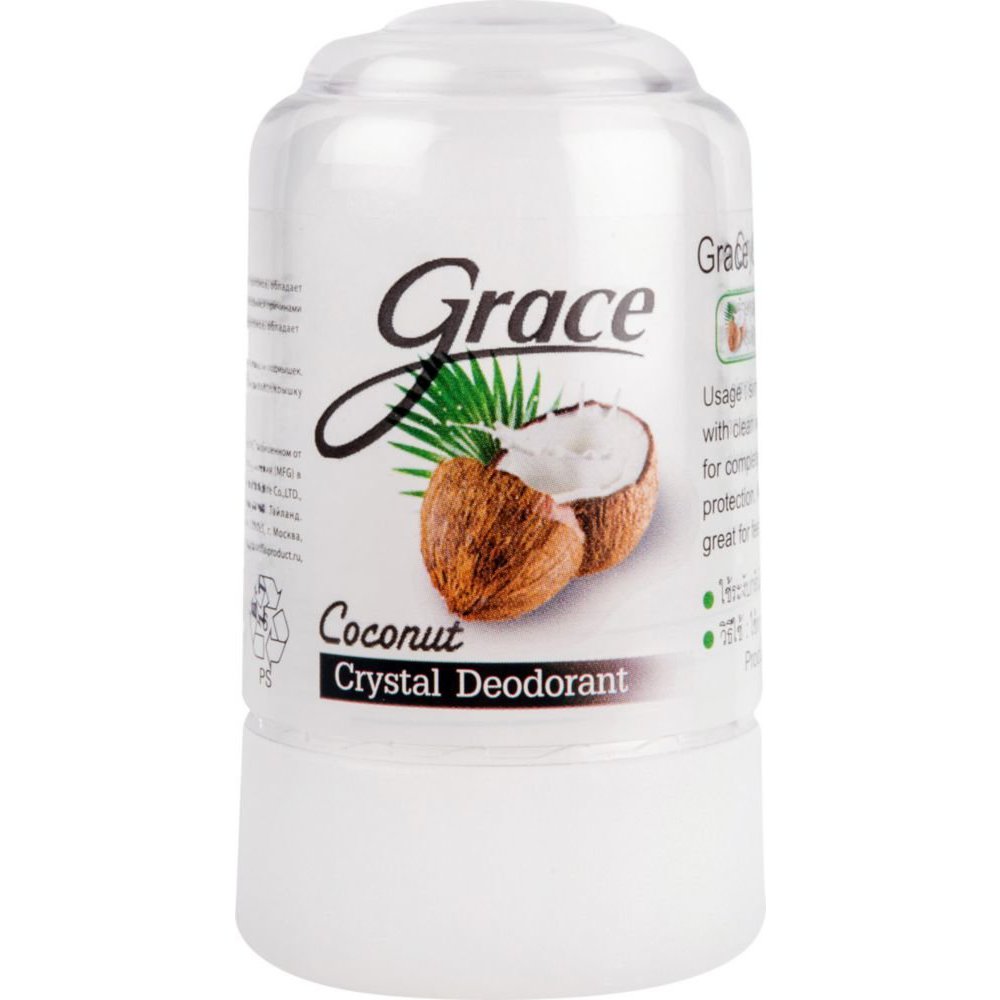 Дезодорант кристалл Grace Crystal deodorant Coconut Кокос, 50 г - отзывы  покупателей на Мегамаркет | антиперспиранты и дезодоранты