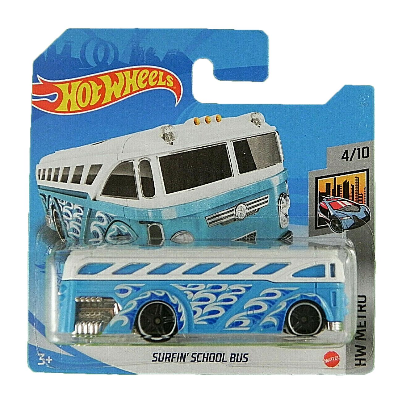 Игрушечная машинка Hot Wheels Базовая машинка Surfin School Bus,  бело-голубой C4982/GTC61 – купить в Москве, цены в интернет-магазинах на  Мегамаркет