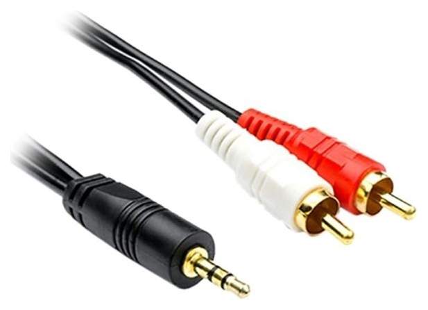 Кабель аудио Jack 3.5mm - 3RCA (тюльпаны) - 2 м